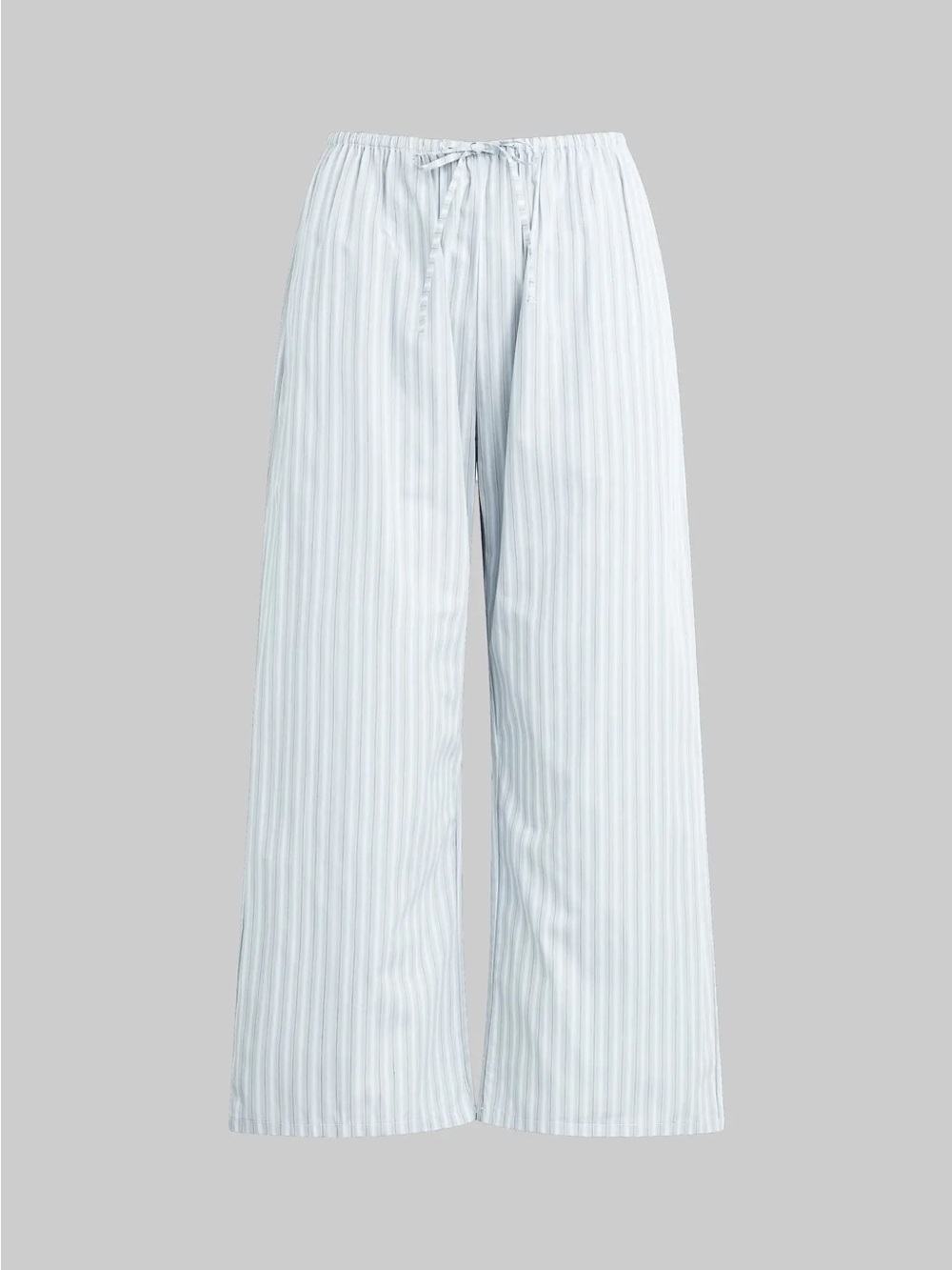 LESET Yoshi Pale Blue & White Striped Wide-Leg Pants